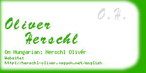 oliver herschl business card